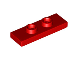 Плочка 1X3 с 2 пъпки: {ярко червен}