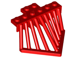 Plate, Modified 2 x 6 with Sloped Bars (Cow Catcher) : {ярко червен}
