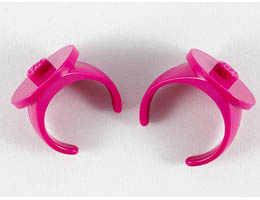 Ring with Stud - 16mm Inside Diameter: {ярко червеникаво-виолетов}