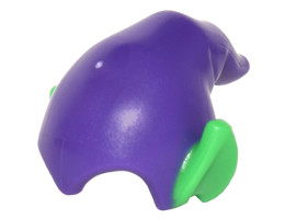 Minifigure, Headgear Hat, Elf Drooping with Pointed Ears with Dark Purple Top Pattern (Green Goblin): {ярко жълто-зелен}