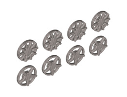 Wheel Cover 5 Spoke and 10 Spoke for Wheel 18976, 8 in Bag - 4 of Each (Multipack) : {сребърно метален}