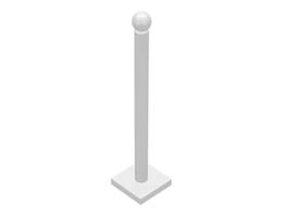 Belville Umbrella Stand with Square Base: {бял}