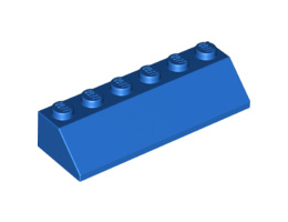 Покривна плочка 2X6/45°: {ярко син}
