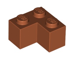Тухличка ъгъл 1X2x2 : {тъмно оранжев}