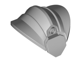 Large Figure Armor, Shoulder - 2 x 4 Brick Base with Curved Ends and Side Studs: {умерено каменно сив}