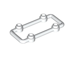 Bar 1 x 6 x 3 with 4 Studs : {бял}