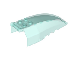 Windscreen 8 x 4 x 2 with 4 Studs and Bar Handle : {прозрачно светло син}