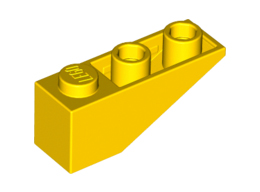 Покривна плочка 1X3/25° инверсна : {ярко жълт}