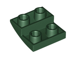 Тухличка 2X2X2/3 инверсна дъга: {земно зелен}