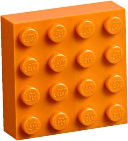 Magnet Brick, Modified 4 x 4 Sealed Base: {ярко оранжев}