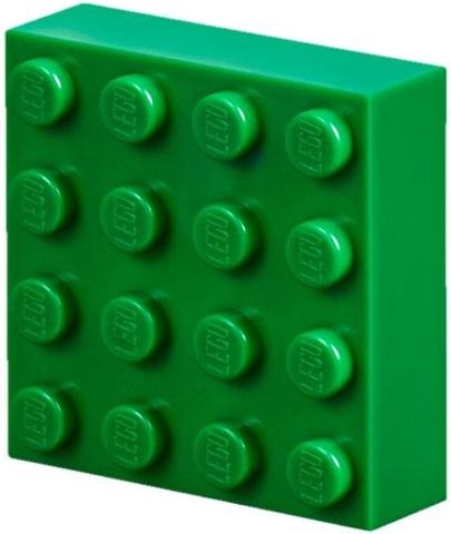 Magnet Brick, Modified 4 x 4 Sealed Base: {тъмно зелен}