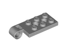 Плочка с панта 2X4 с 2 дупка Ø4.85 горна: {умерено каменно сив}