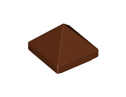 Плочка пирамида 1X1X2/3: {червеникаво-кафяв}