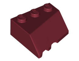 Дясна покривна плочка TILE 3X3, град. 45/18/45: {нов тъмно червен}