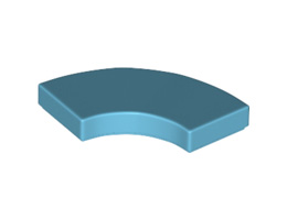 Плоска плочка 2X2, извита: {умерено небесносин}