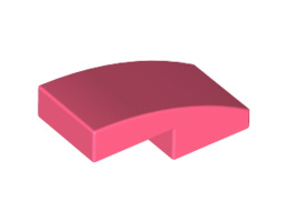 Плочка с дъга 1X2X2/3: {пъстро коралов}
