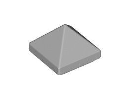 Плочка пирамида 1X1X2/3: {умерено каменно сив}