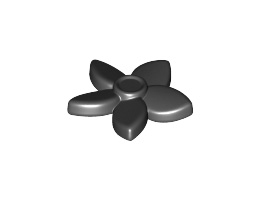 Friends Accessories Hair Decoration, Flower with Pointed Petals and Pin: {черен}