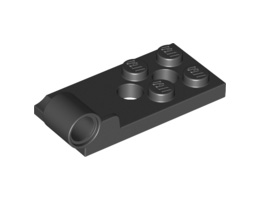 Плочка 2X4 с с панта Ø4.85 долна: {черен}