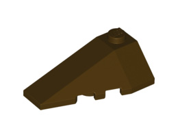 Лява покривна плочка 2X4 с ъгъл: {тъмно кафяв}