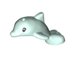 Dolphin Baby, Friends, Jumping with Black Eyes Pattern: {аквамарин}