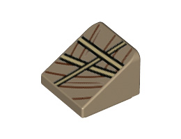 Покривна плочка 1X1x2/3 No. 1: {пясъчно жълт}