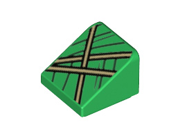 Покривна плочка 1X1x2/3 No. 2: {тъмно зелен}