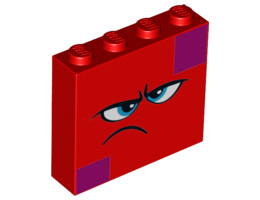 Тухличка 1X4X3, No. 2: {ярко червен}