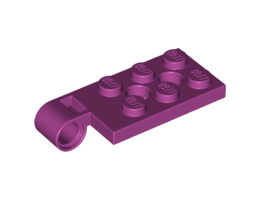 Плочка с панта 2X4 с 2 дупка Ø4.85 горна: {ярко червеникаво-виолетов}