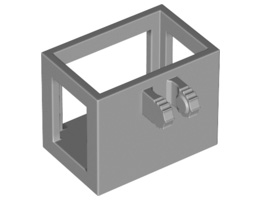 Crane / Bucket Lift Basket 2 x 3 x 2 with Locking Hinge Fingers : {умерено каменно сив}
