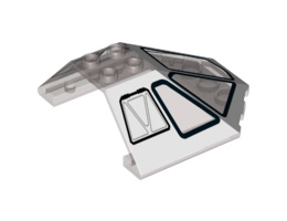 Windscreen 6 x 6 x 2 Canopy with Five Windows and Two Hatches Pattern: {прозрачно кафяв}