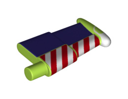 Minifigure, Spacesuit Wing with Red and White Stripes and Purple Wing Surface Pattern (Buzz Lightyear) : {ярко жълто-зелен}