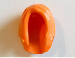 Minifigure, Hair Female Long Straight: {ярко оранжев}
