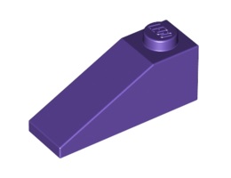 Покривна плочка 1X3/25° : {светло виолетов}