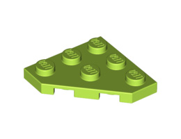 Wedge, Plate 3 x 3 Cut Corner : {ярко жълто-зелен}