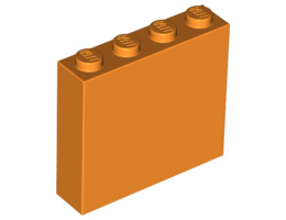 Тухличка 1X4X3: {ярко оранжев}