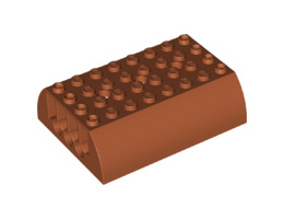 Slope, Curved 6 x 8 x 2 Double: {тъмно оранжев}