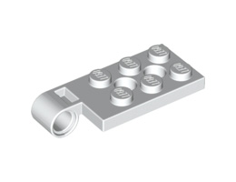 Плочка с панта 2X4 с 2 дупка Ø4.85 горна: {бял}
