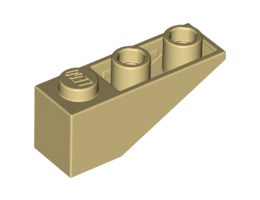 Покривна плочка 1X3/25° инверсна : {тухлено жълт}
