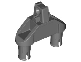 Hinge 1 x 3 with Two Pins, Locking 1 Finger : {тъмно каменно сив}
