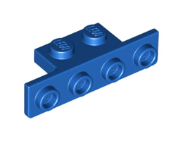 Ъглова плочка 1X2/1X4 (*) със заоблени ъгли отдолу: {ярко син}
