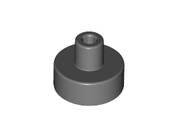 Плочка 1X1, с 3.2 вал и 1.5 отвор: {тъмно каменно сив}