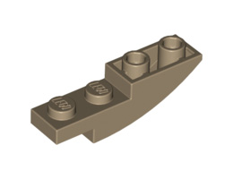 Тухличка 1X4X1 инверсна дъга: {пясъчно жълт}