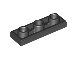 Плоска плочка 1X3 инверсна с отвор 3.2: {черен}