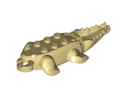 Alligator / Crocodile Body with 10 Lower Teeth: {тухлено жълт}