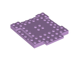 Плочка 8X8X6,4, 3 изрязана, 1 крило: {лавандулов}