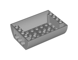 Slope, Curved 6 x 8 x 2 Inverted Double: {умерено каменно сив}