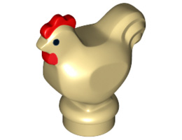 Chicken with Black Eyes and Red Comb and Wattle Pattern: {тухлено жълт}