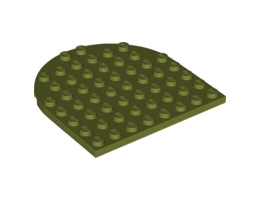Плочка 8X8, 1/2 кръгла: {маслинено зелен}