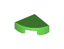1/4 Кръгла плочка 1X1: {ярко зелен}